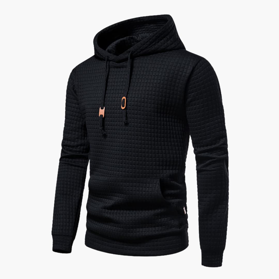 Harwood | Casual Fitted Waffle Fabric Hoodie For Men