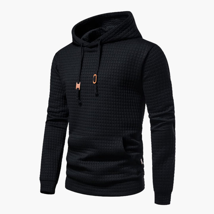 Harwood | Casual Fitted Waffle Fabric Hoodie For Men