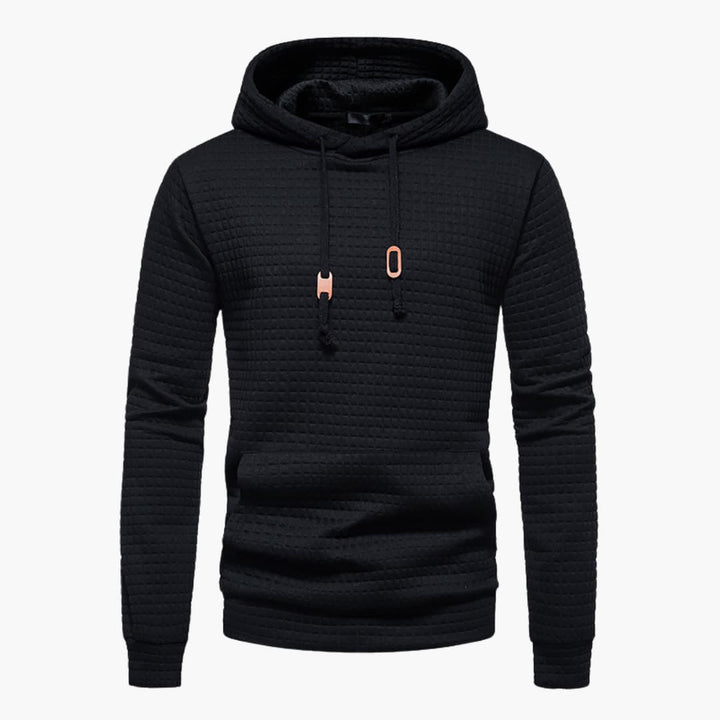 Harwood | Casual Fitted Waffle Fabric Hoodie For Men