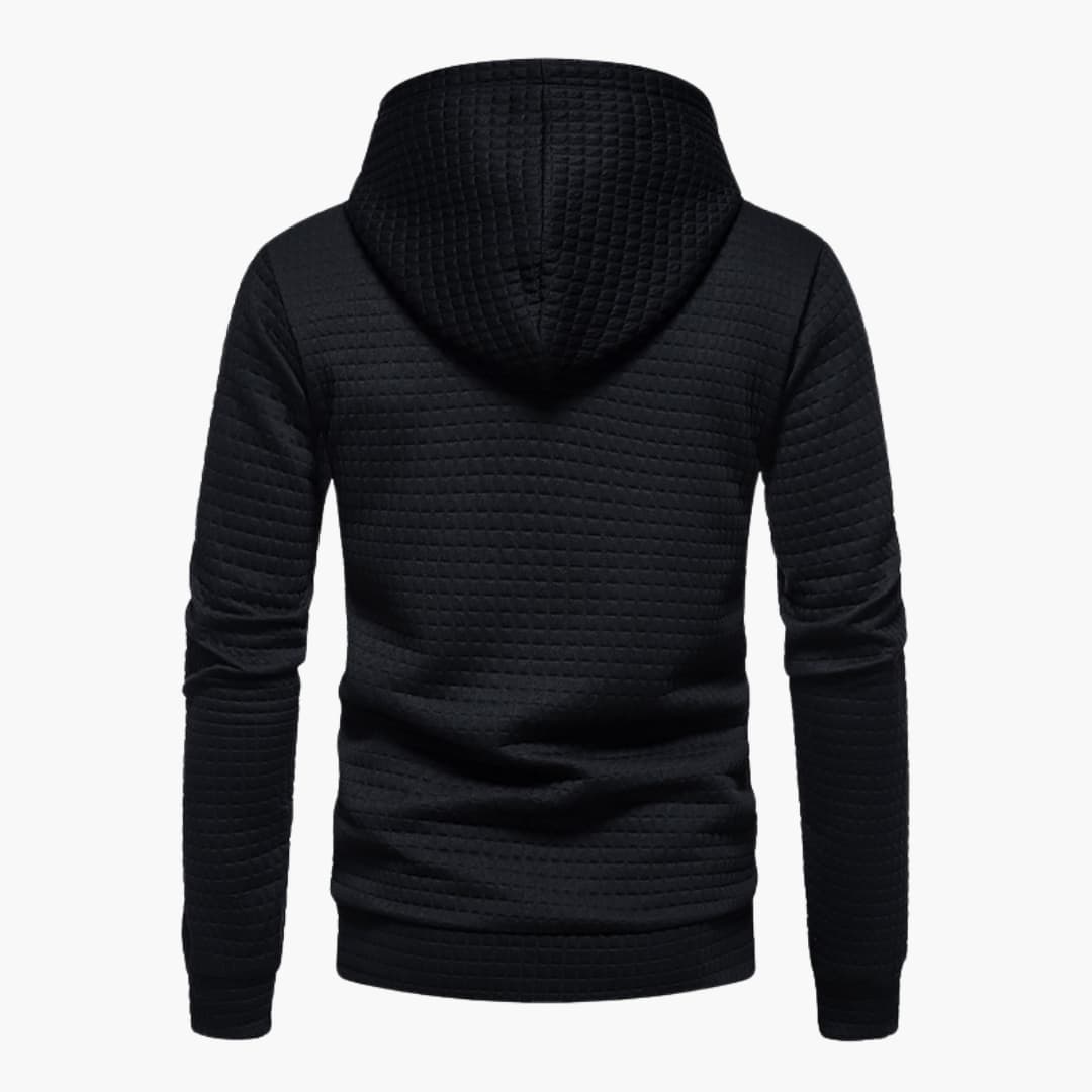 Harwood | Casual Fitted Waffle Fabric Hoodie For Men