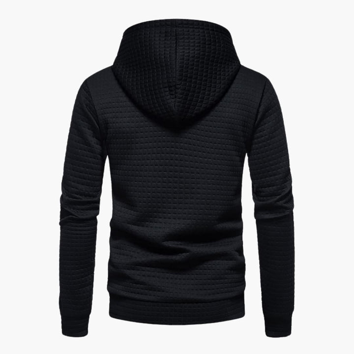 Harwood | Casual Fitted Waffle Fabric Hoodie For Men