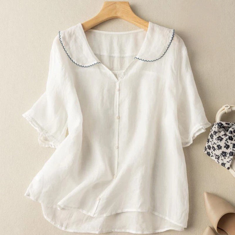 Adella Linen Blouse