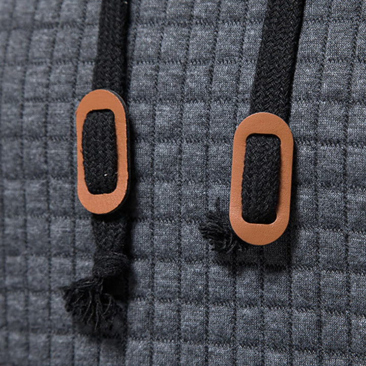 Harwood | Casual Fitted Waffle Fabric Hoodie For Men