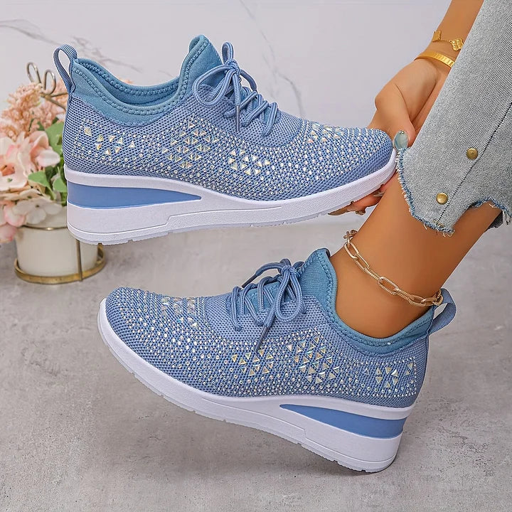 Maribel – Orthopaedic Trainers with Sparkling Rhinestones