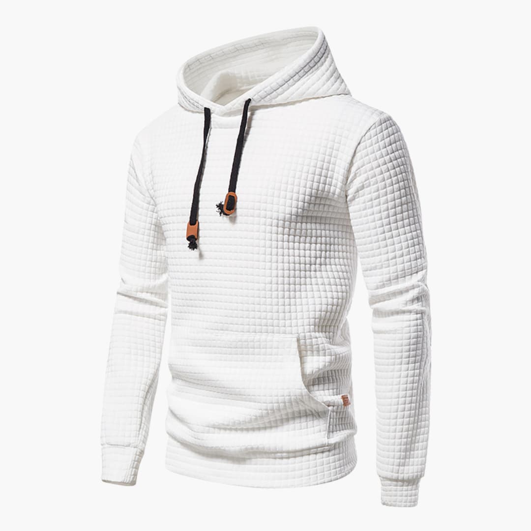 Harwood | Casual Fitted Waffle Fabric Hoodie For Men