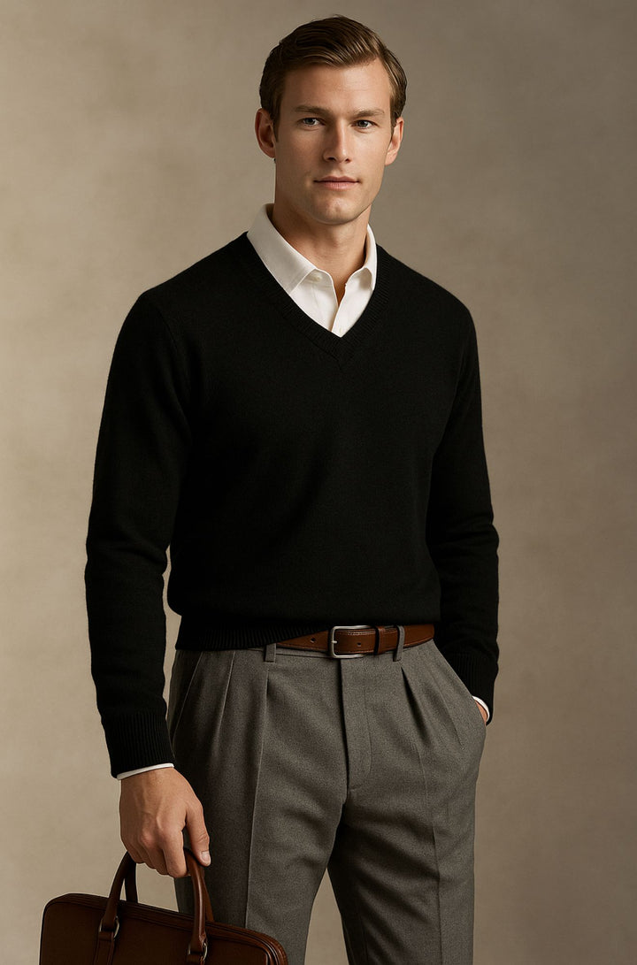 Bexford™ | Pure Cashmere V-Neck Jumper for Men
