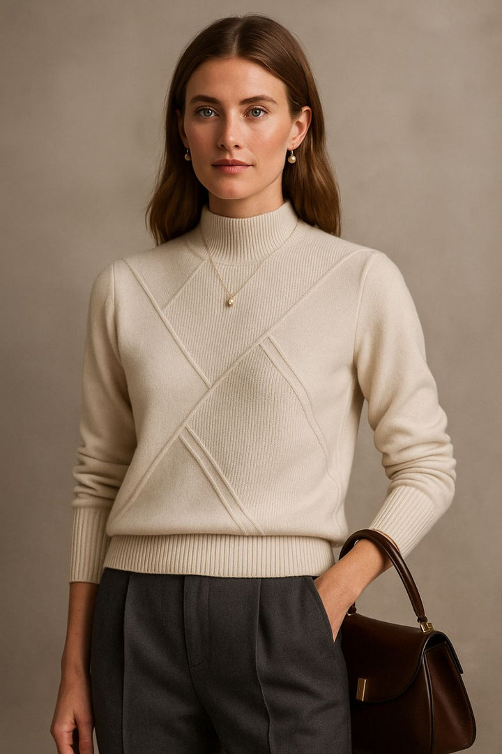 Elmore Vale - The Cashmere Ruby Weave Mock Neck