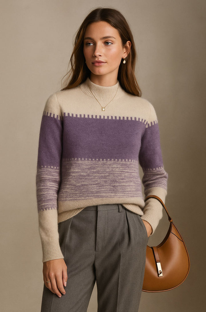 Harlow Row - The Cashmere Autumn Stripe Knit