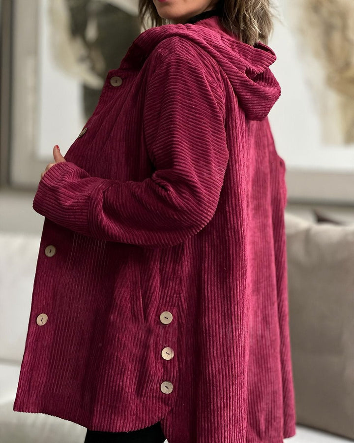 Cordelle - Cozy Corduroy Hooded Jacket