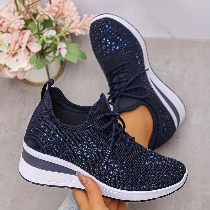 Maribel – Orthopaedic Trainers with Sparkling Rhinestones