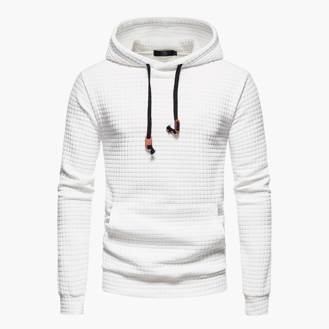 Harwood | Casual Fitted Waffle Fabric Hoodie For Men