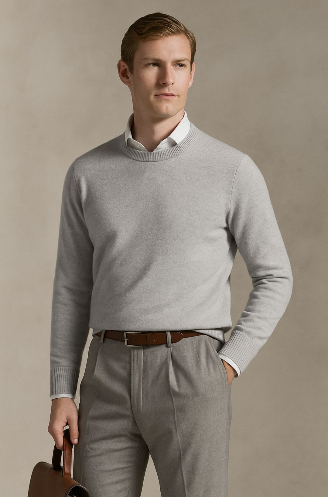 Wexford & Co.™ | Pure Cashmere Crew Neck Jumper for Men
