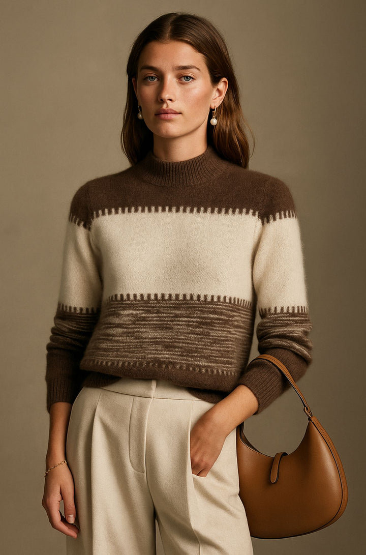 Harlow Row - The Cashmere Autumn Stripe Knit