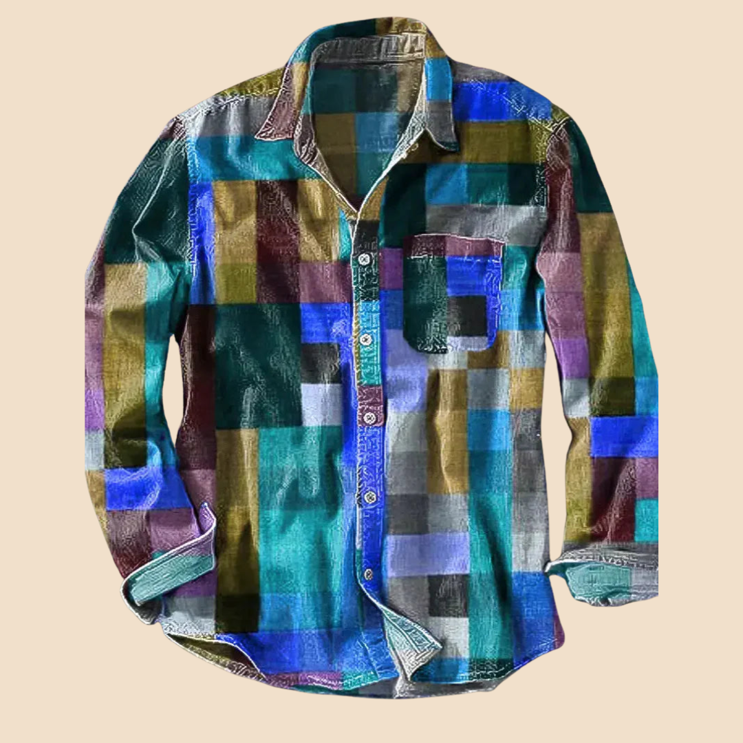 Albion™ – Vintage Rainbow Long-Sleeve Shirt