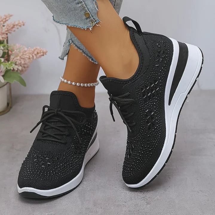 Maribel – Orthopaedic Trainers with Sparkling Rhinestones