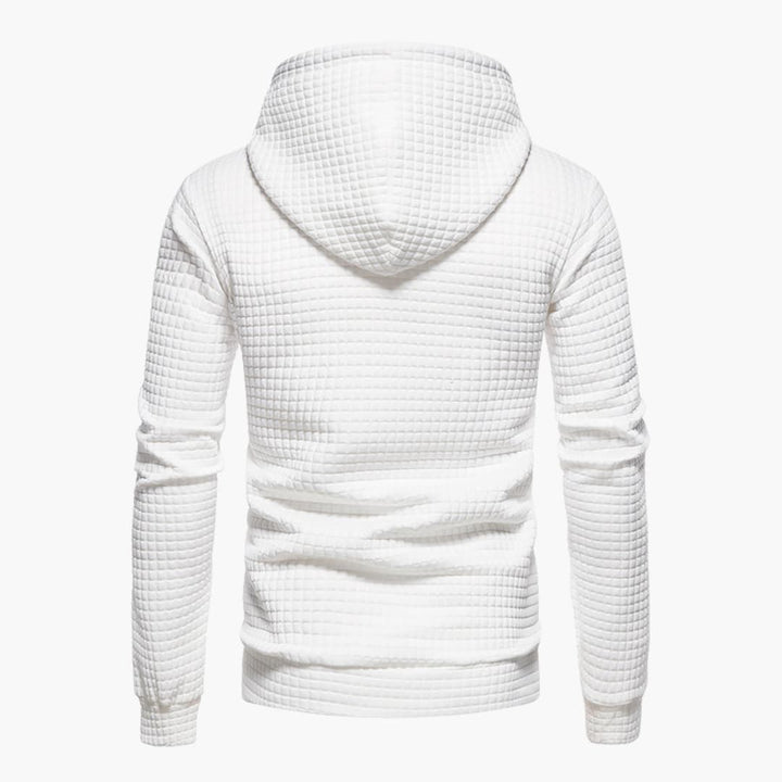 Harwood | Casual Fitted Waffle Fabric Hoodie For Men