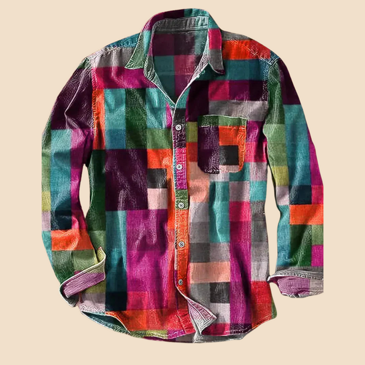Albion™ – Vintage Rainbow Long-Sleeve Shirt