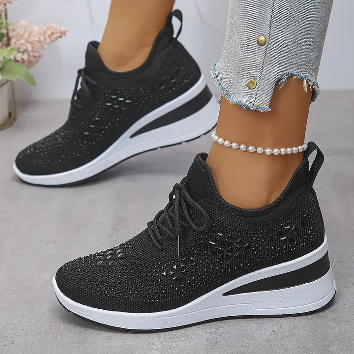 Maribel – Orthopaedic Trainers with Sparkling Rhinestones