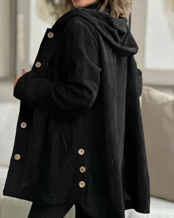 Cordelle - Cozy Corduroy Hooded Jacket