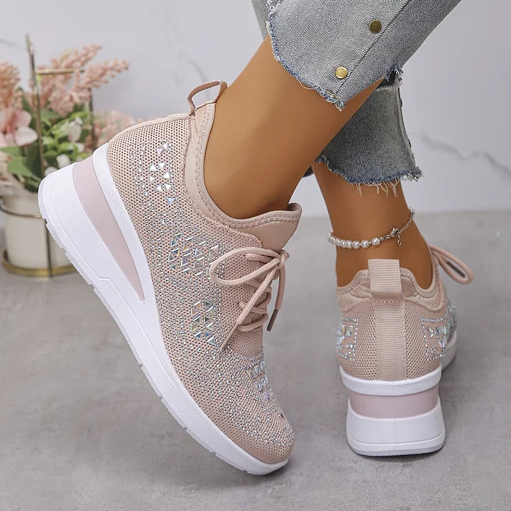 Maribel – Orthopaedic Trainers with Sparkling Rhinestones