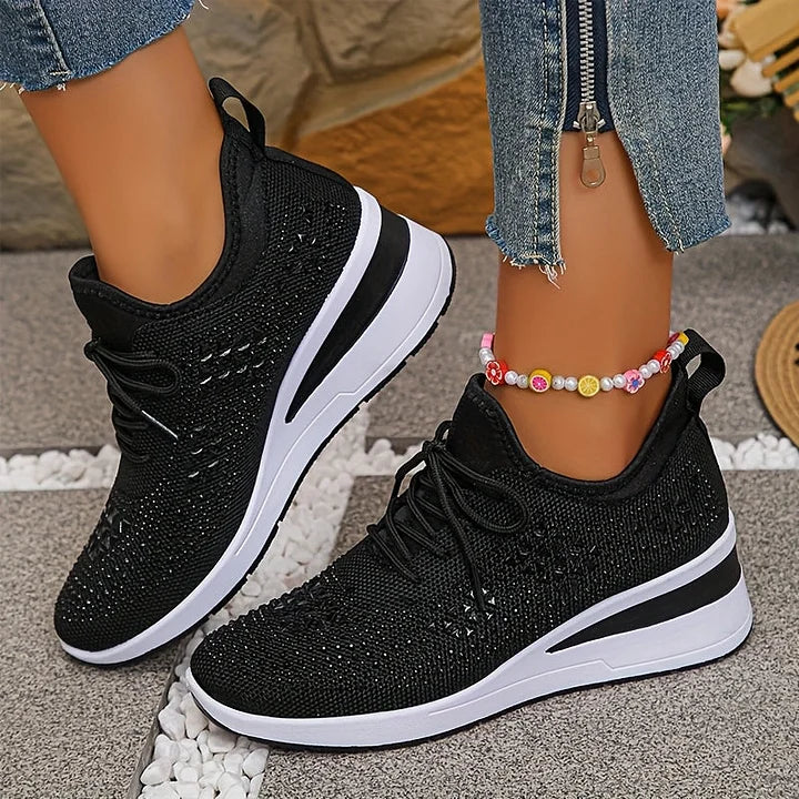 Maribel – Orthopaedic Trainers with Sparkling Rhinestones