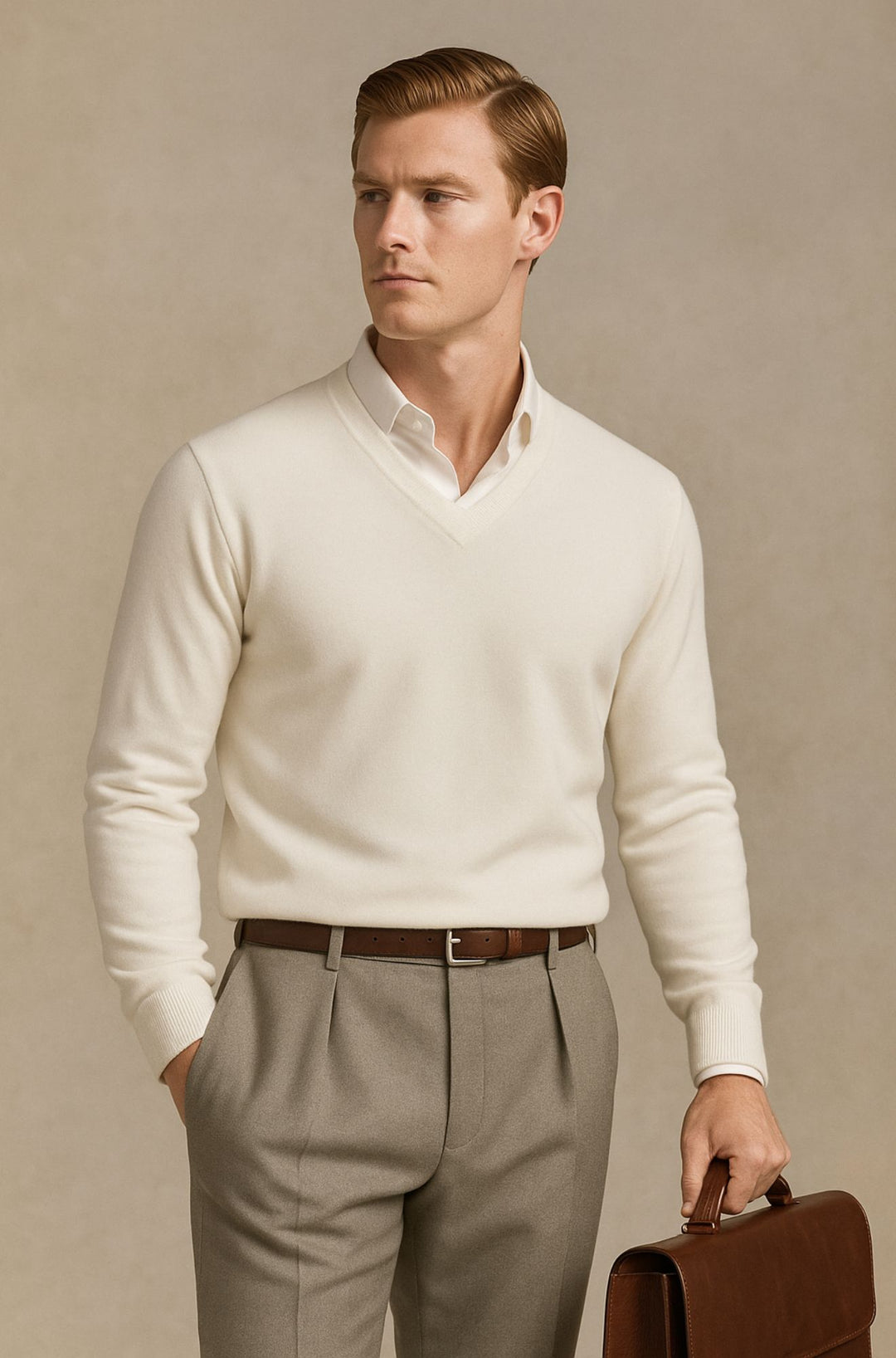 Bexford™ | Pure Cashmere V-Neck Jumper for Men