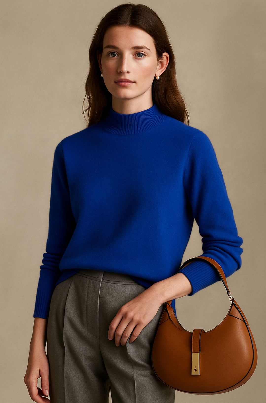 Esmere & Co - The Pure Cashmere Mist Mock Neck