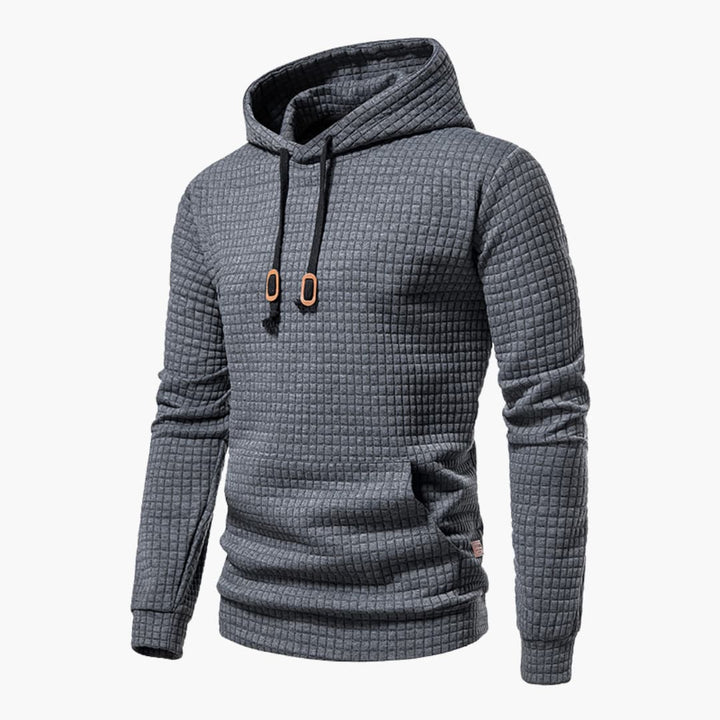 Harwood | Casual Fitted Waffle Fabric Hoodie For Men