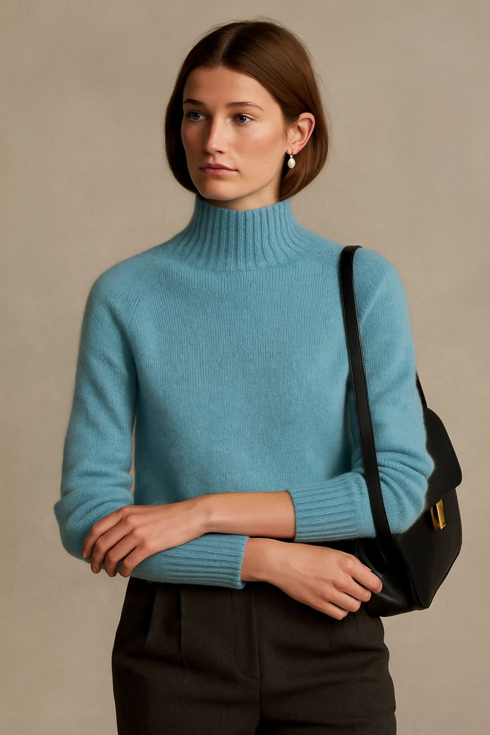 Léonne Rowe - The Cashmere Dewlight Mock Neck