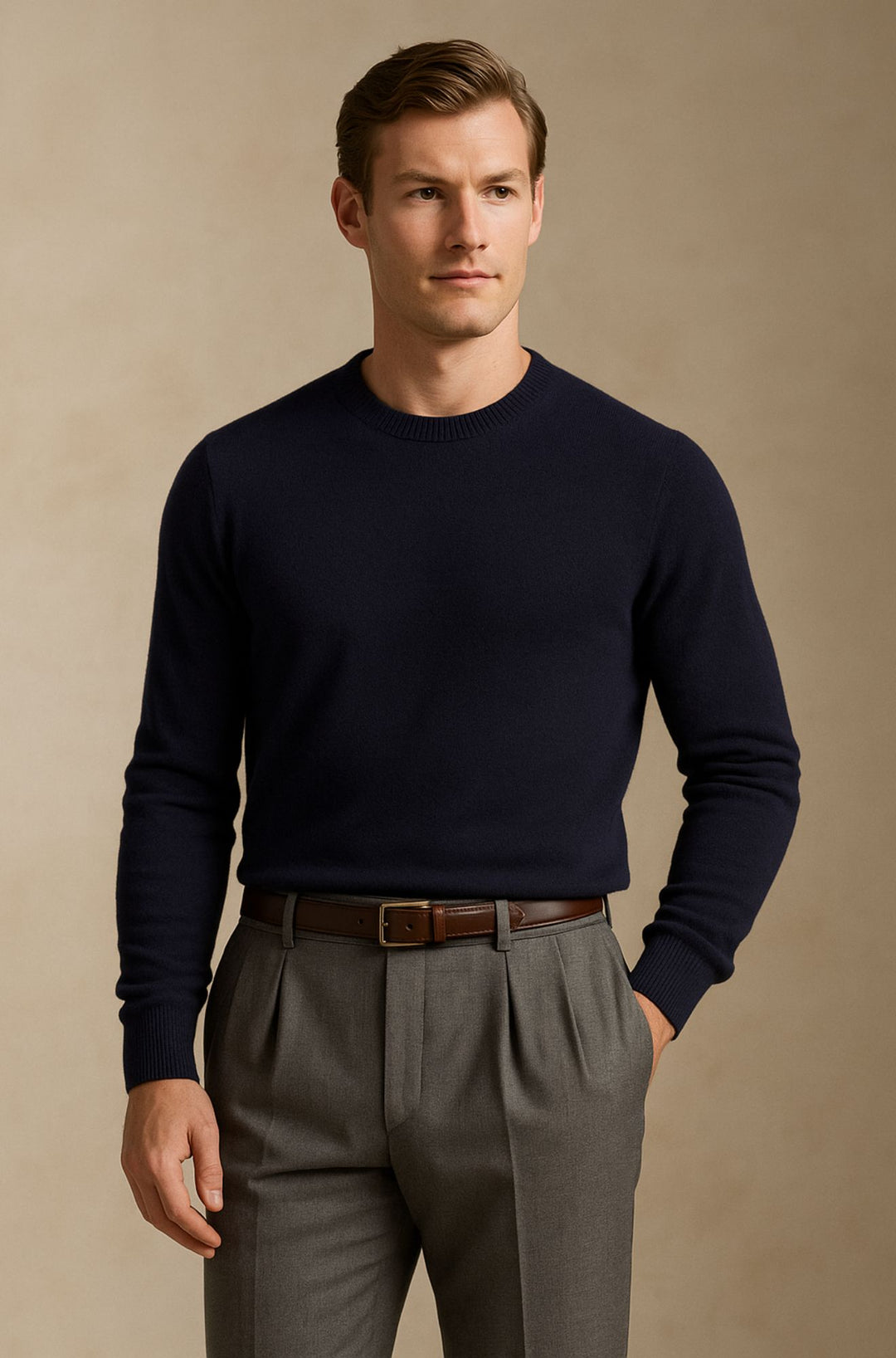 Wexford & Co.™ | Pure Cashmere Crew Neck Jumper for Men