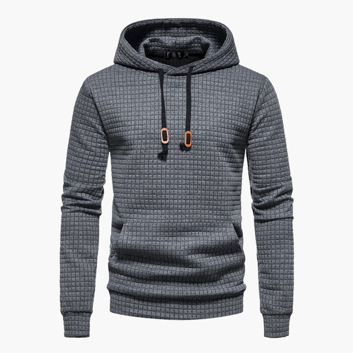 Harwood | Casual Fitted Waffle Fabric Hoodie For Men