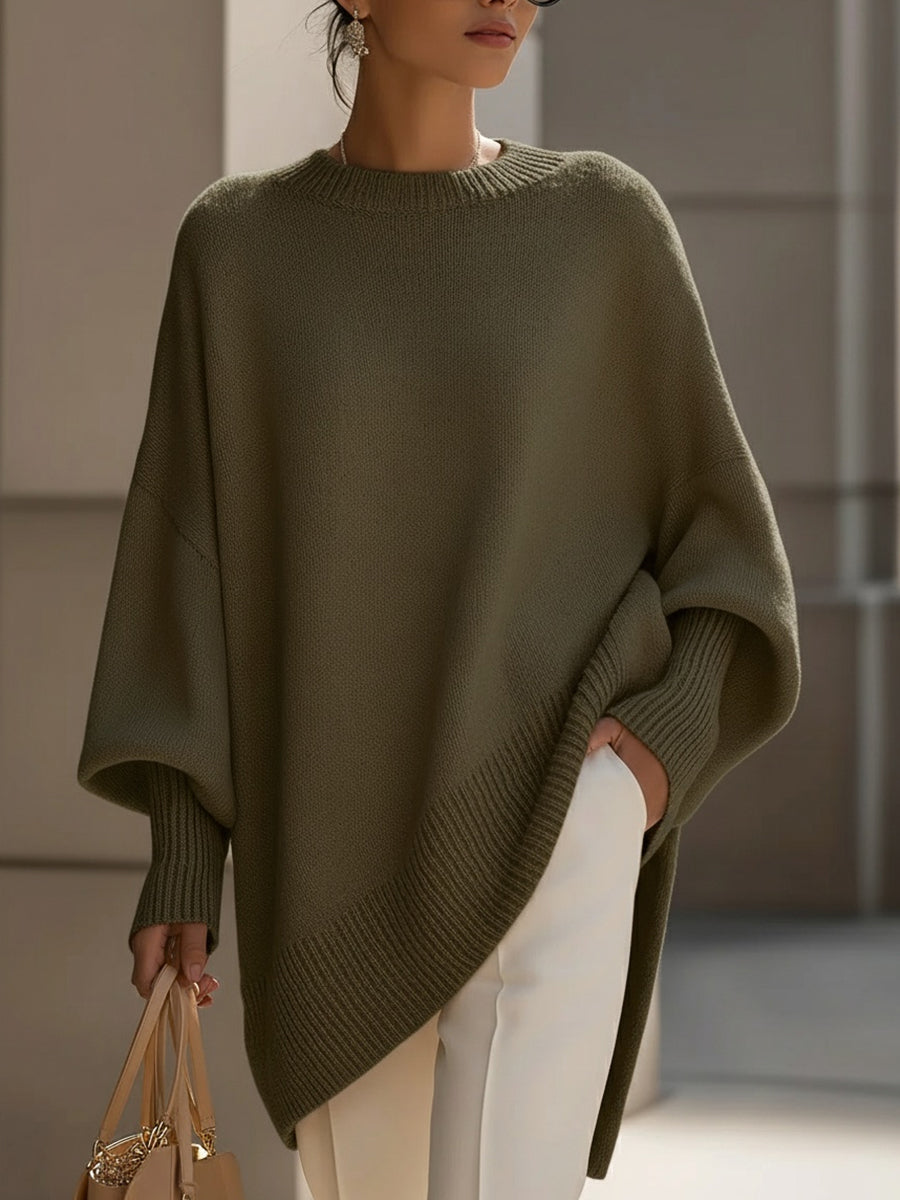 Niva Oversized Knit Poncho Sweater