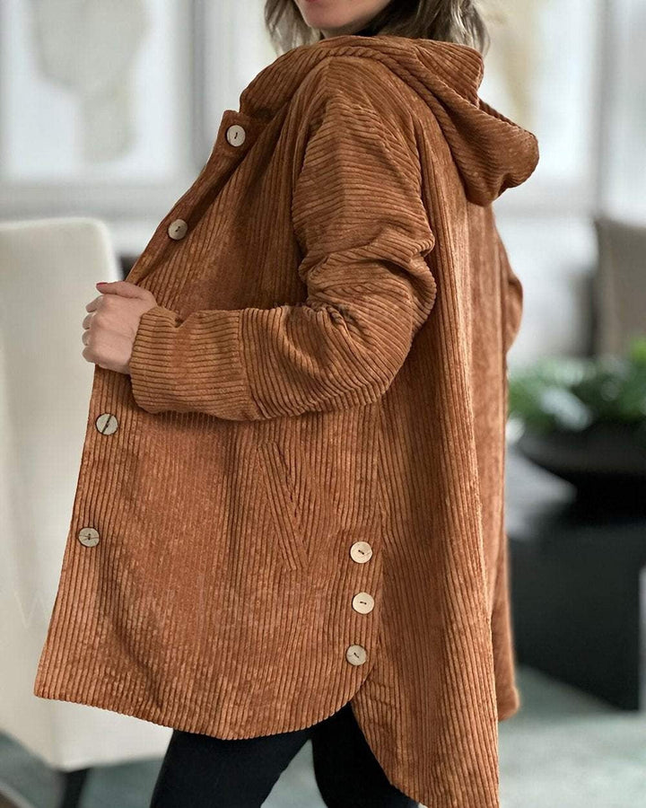 Cordelle - Cozy Corduroy Hooded Jacket