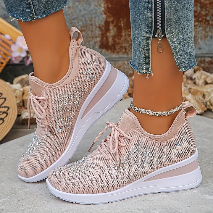 Maribel – Orthopaedic Trainers with Sparkling Rhinestones