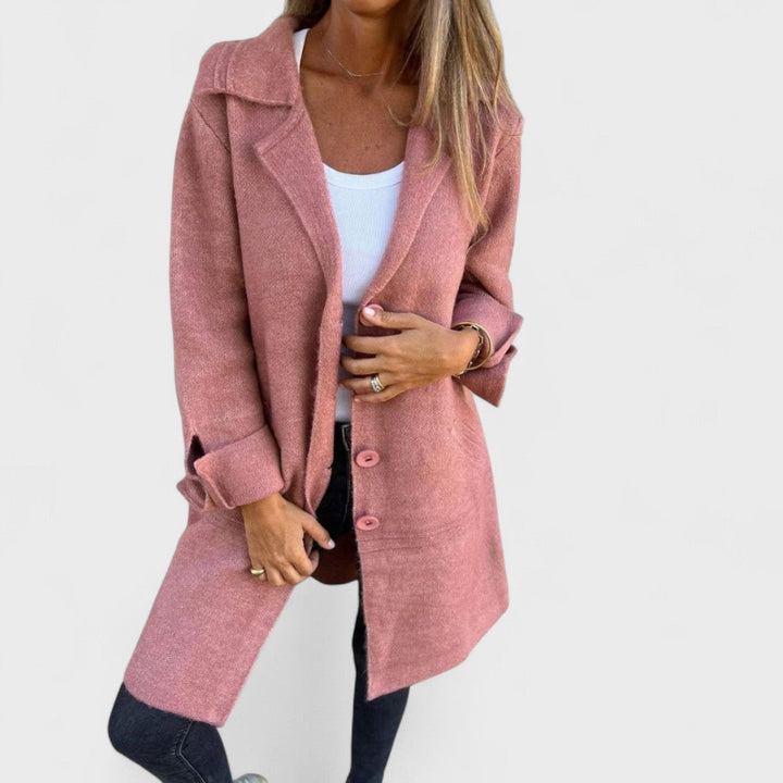 Marella London – Casual Long Coat with Lapel