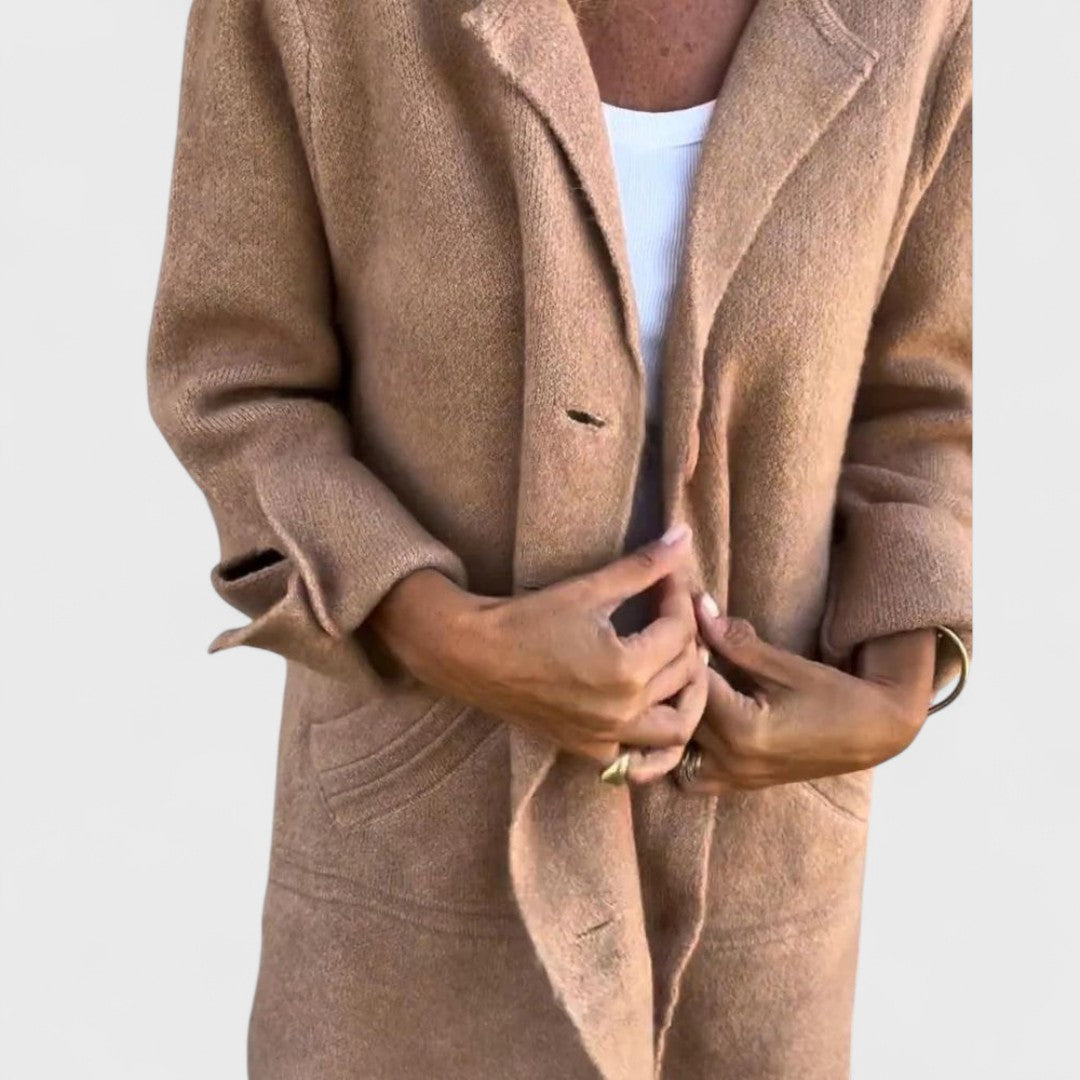 Marella London – Casual Long Coat with Lapel