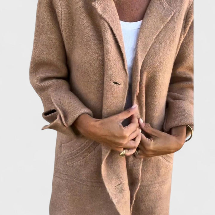 Marella London – Casual Long Coat with Lapel