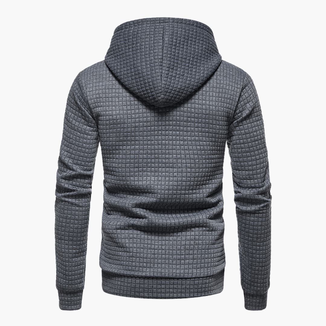Harwood | Casual Fitted Waffle Fabric Hoodie For Men