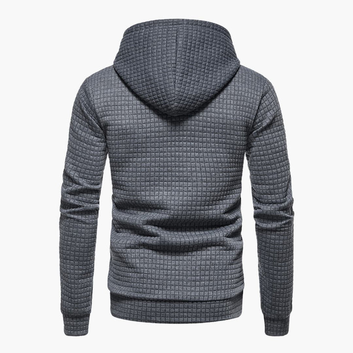 Harwood | Casual Fitted Waffle Fabric Hoodie For Men