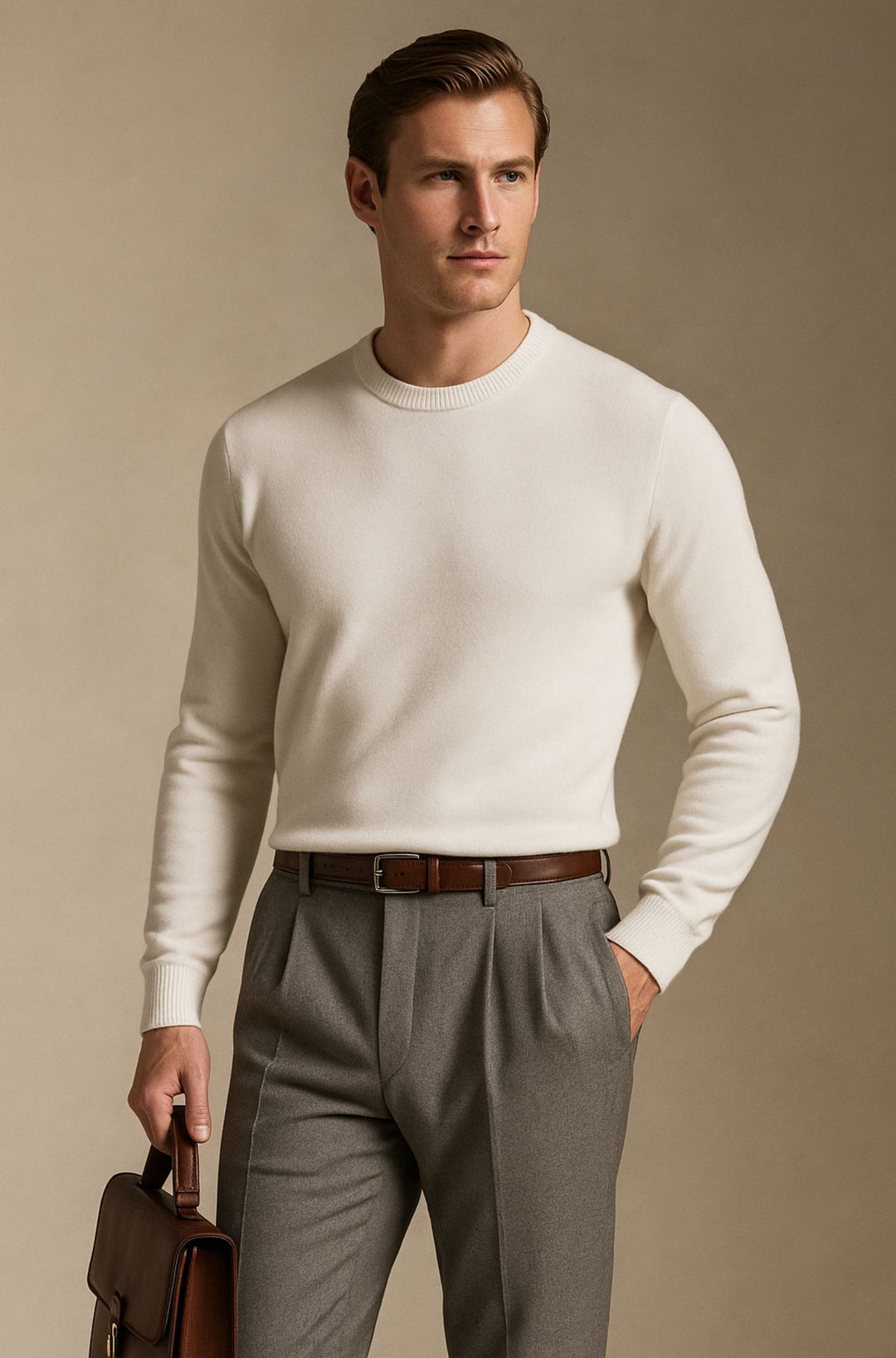 Wexford & Co.™ | Pure Cashmere Crew Neck Jumper for Men
