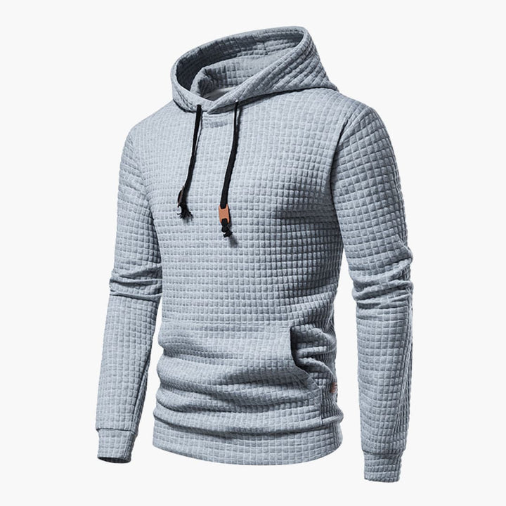 Harwood | Casual Fitted Waffle Fabric Hoodie For Men