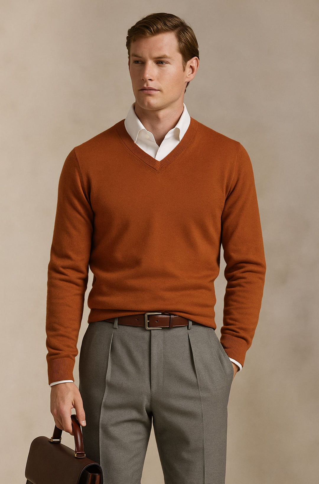 Bexford™ | Pure Cashmere V-Neck Jumper for Men