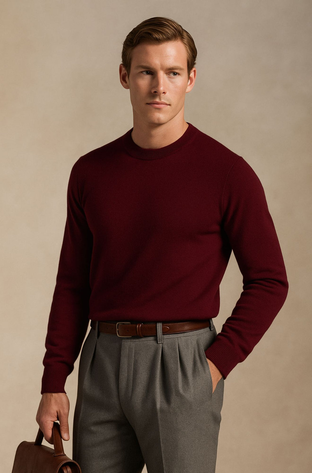Wexford & Co.™ | Pure Cashmere Crew Neck Jumper for Men