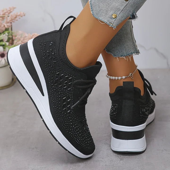 Maribel – Orthopaedic Trainers with Sparkling Rhinestones