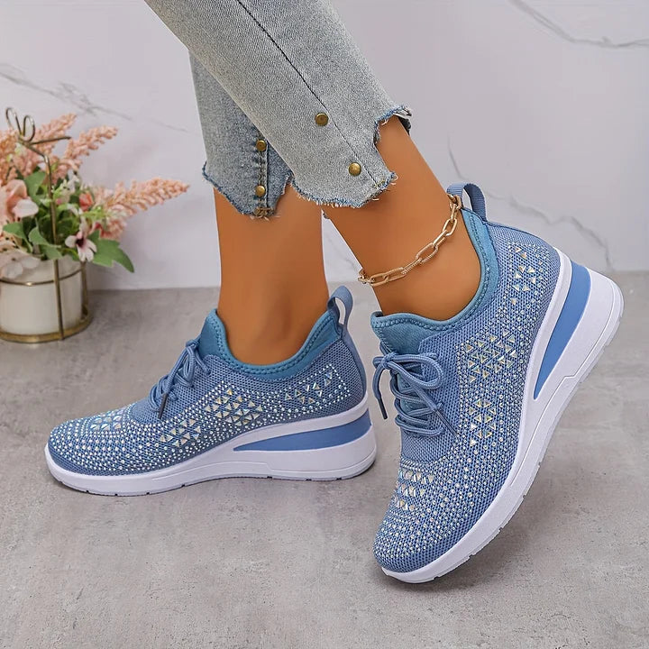 Maribel – Orthopaedic Trainers with Sparkling Rhinestones