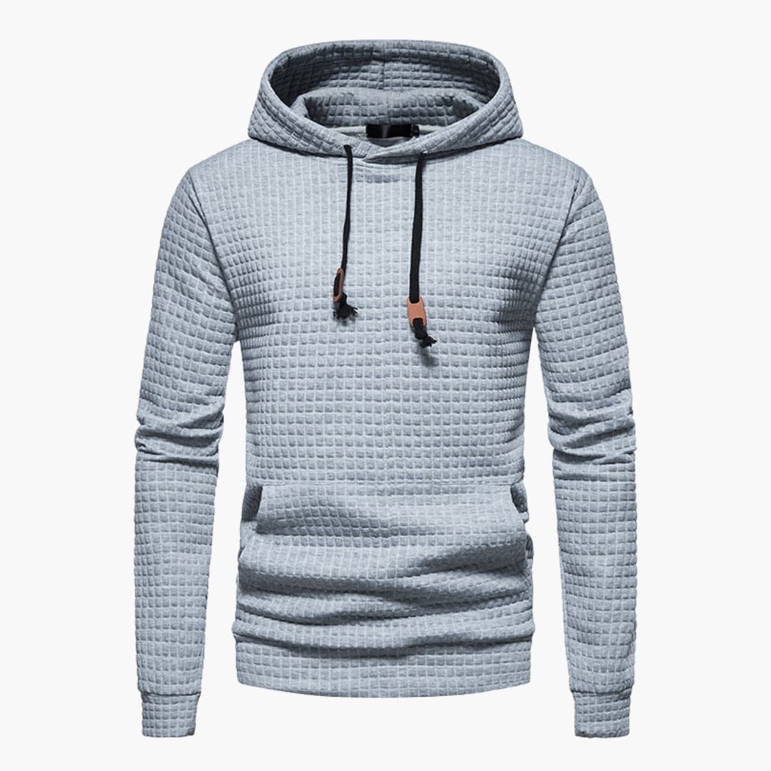 Harwood | Casual Fitted Waffle Fabric Hoodie For Men