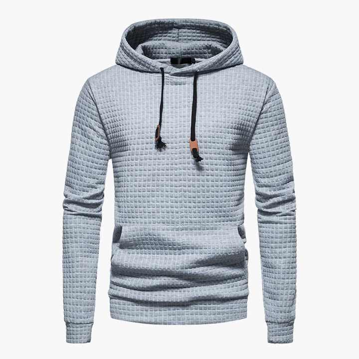 Harwood | Casual Fitted Waffle Fabric Hoodie For Men