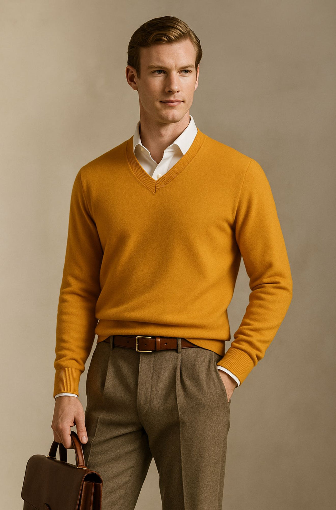 Bexford™ | Pure Cashmere V-Neck Jumper for Men