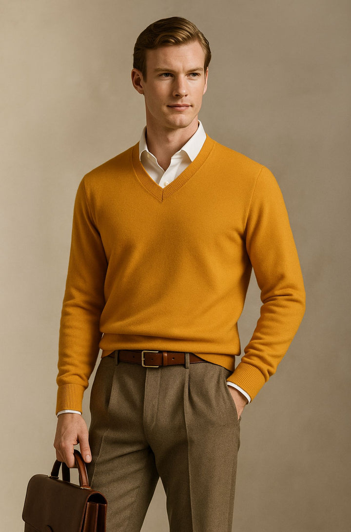 Bexford™ | Pure Cashmere V-Neck Jumper for Men