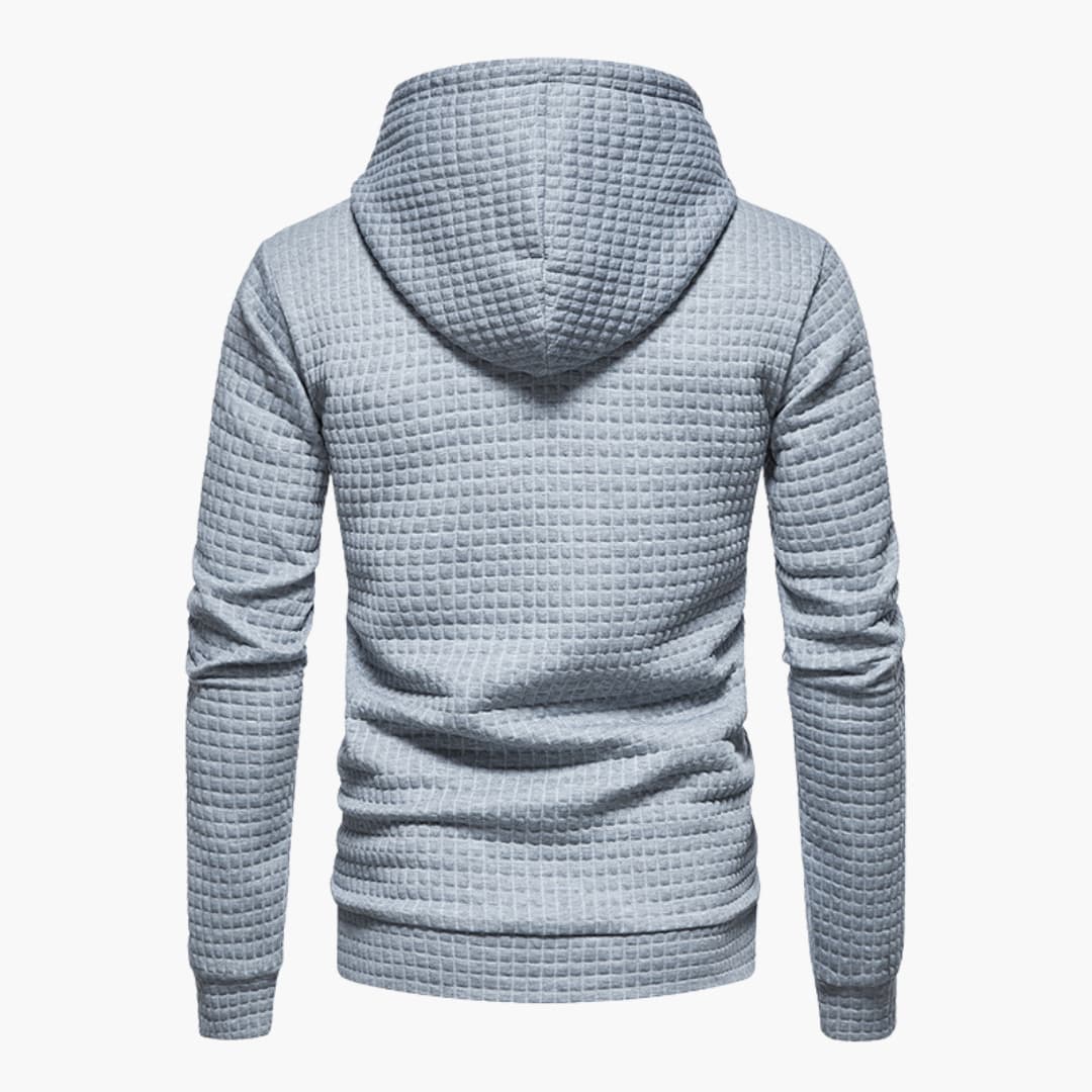 Harwood | Casual Fitted Waffle Fabric Hoodie For Men